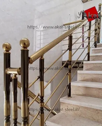 نرده استیل رنگ زیتونی